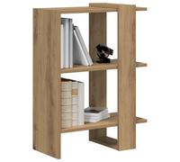 vidaXL Estante de libros 2 niveles 52 x 25 x 71,5 cm Roble artisan
