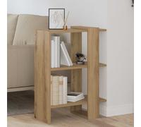 vidaXL Estante de libros 2 niveles 52 x 25 x 71,5 cm Roble artisan