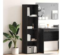 vidaXL Estante de libros 4 niveles 40 x 30 x 152 cm Roble Negro