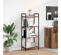 vidaXL Estantería de 4 niveles, 56 x 34 x 133,5 cm, fabricada en material de madera y con aspecto de madera envejecida
