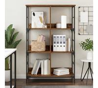 vidaXL Estante de libros 4 niveles 78,5 x 33 x 117,5 cm metal PB