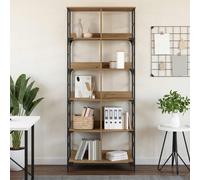 vidaXL Estante de libros 4 niveles 78,5 x 33 x 188,5 cm metal PB