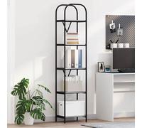 vidaXL Estante de libros 5 niveles 40 x 30 x 183 cm Gris Sonoma