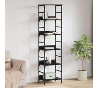 vidaXL Estante de libros 5 niveles 50 x 33 x 188,5 cm Roble Negro