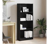 vidaXL Estante de Libros 60 x 24 x 143 cm Madera de ingeniería | El acabado en roble negro le da un toque sofisticado a cualquier habitación,