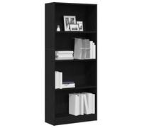vidaXL Estante de Libros 60 x 24 x 143 cm Madera de ingeniería | El acabado en roble negro le da un toque sofisticado a cualquier habitación,