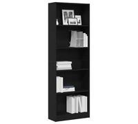 vidaXL Estante de Libros 60 x 24 x 176 cm Madera de ingeniería | Hecha de madera ingenierizada duradera, Tiene 6 estantes grandes, Muy moderno y que queda bien con cualquier decoración