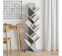 vidaXL Estante de Libros en Forma de Árbol de 6 Niveles Gris Hormigón