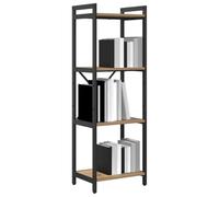 vidaXL Estante de Libros Roble Artesanal 40 x 30 x 119 cm, Estantería Industrial Moderna, Unidad de Almacenamiento Resistente, Organizador en Niveles para Sala y Oficina