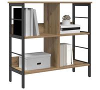 vidaXL Estante de Libros Roble Artesanal 82 x 32 x 79 cm, Estantería Industrial, Gran Capacidad, diseño Rectangular, Decorativa, para Oficina en casa y salón