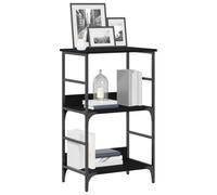 vidaXL Estante de Libros Roble Negro 50 x 33 x 82 cm, Soluciones de Almacenamiento, estanterías Modernas, Organizador de estantes, Separador para Decorar tu Biblioteca