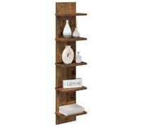 vidaXL Estante de pared 2 uds. Madera envejecida 22 x 15 x 100 cm