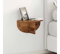 vidaXL Estante de pared 2 pcs Madera vieja 38 x 19 x 19 cm