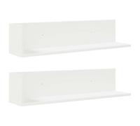 vidaXL Estantería de pared Madera de ingeniería Blanco, flotante – 2 uds 75x16,5x16,5 cm