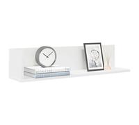 vidaXL Estante de pared 2 uds madera ingeniería blanco 75x16,5x16,5 cm