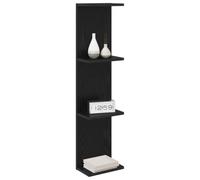 vidaXL Estante de Pared 2 uds. Roble Negro 22 x 15 x 100 cm