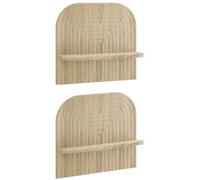 vidaXL Estante de Pared 2 uds. Roble Sonoma 41 x 13.5 x 37.5 cm