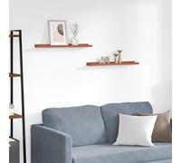 vidaXL Estante de pared 2 uds. Rojo 60 x 9 x 3 cm Madera de ingeniería