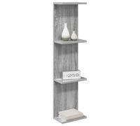 vidaXL Estante de pared 2 uds. Sonoma gris 22 x 15 x 100 cm