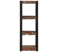 vidaXL Estante de pared 35x35x100 cm en material Madera maciza de mango rugosa/madera maciza reciclada | práctico organizador multiusos diseño compacto funcional
