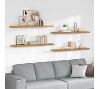 vidaXL Estante de pared 4 uds. Beige 120 x 23,5 x 3,8 cm