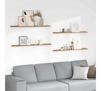vidaXL Estante de pared 4 uds. Marrón 115 x 9 x 3 cm