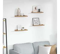 vidaXL Estante de pared 4 uds. Marrón 40 x 9 x 3 cm