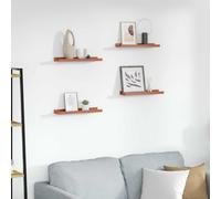 vidaXL Estante de pared 4 uds. Rojo 40 x 9 x 3 cm Madera de ingeniería