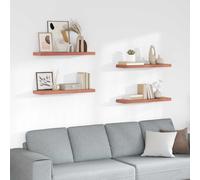 vidaXL Estante de pared 4 uds. Rojo 90 x 23,5 x 3,8 cm