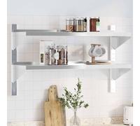 vidaXL Estante de Pared Acero Inoxidable Plateado 100x30x60 cm