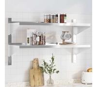 vidaXL Estante de pared acero inoxidable plateado 100x40x60 cm