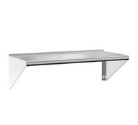 vidaXL Estante flotante de pared Acero inoxidable plateado 100x45x31 cm