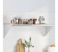 vidaXL Estante flotante de pared Acero inoxidable plateado 100x45x31 cm