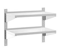vidaXL Estante de Pared Acero Inoxidable Plateado 75x40x60 cm