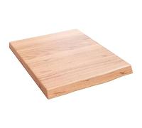 vidaXL Estante de Pared, Balda Flotante Almacenaje, Superficie de Escritorio, Estante Expositor Dormitorio, Madera Maciza Roble Tratada Marrón Claro