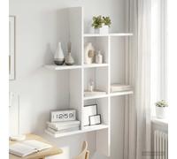 vidaXL Estante de pared Blanco 61 x 15 x 102 cm Madera de ingeniería