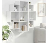 vidaXL Estante de pared Blanco 90 x 25 x 90 cm Madera de ingeniería