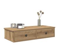 vidaXL Estante de Pared con Cajones y Gabinete – Madera Contrachapada, Roble Artesanal