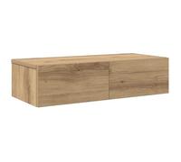 vidaXL Estante de Pared cajones Madera contrachapada Roble Artesanal, Estante de Pared con gabinete, gabinete de Almacenamiento montado en la Pared, Unidad de Almacenamiento de Pared