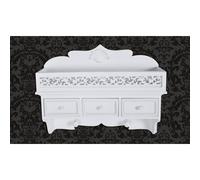 vidaXL Estante de pared con 3 cajones 2 ganchos