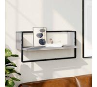 vidaXL Estante de pared con barra gris Sonoma 65x25x30 cm