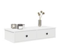 vidaXL Estante de pared con cajones de madera contrachapada blanco