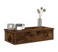 vidaXL Estante de pared con cajones de madera contrachapada, gabinete montado en pared Blanco