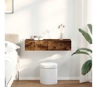 vidaXL Estante de pared con cajones de madera contrachapada, blanco