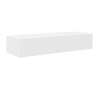 vidaXL Estante de pared con cajones de madera contrachapada blanco