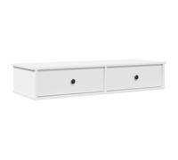 vidaXL Estante de pared con cajones de madera contrachapada blanco