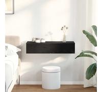 vidaXL Estante de pared con cajones de madera contrachapada negro