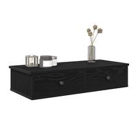 vidaXL Estante de pared con cajones y gabinete de almacenamiento – Madera contrachapada, Negro