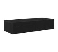 vidaXL Estante de pared con cajones de madera contrachapada negro