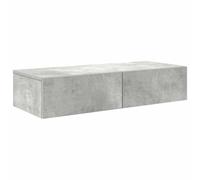 vidaXL Estante de pared con cajones madera contrachapada gris hormigón
